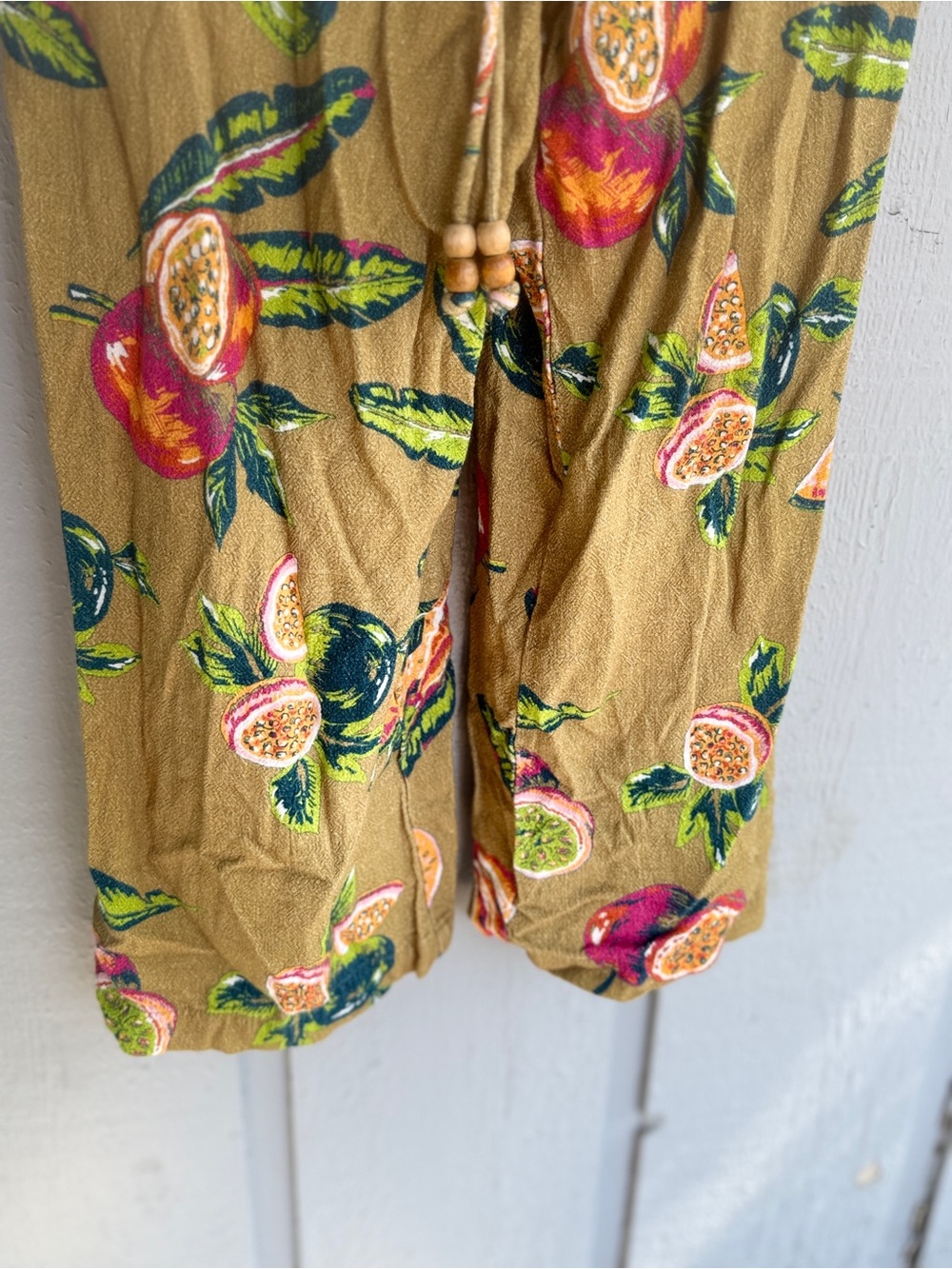 The Odells Strapless Isla Tropical halter Jumpsuit size Medium Linen blend - Picture 6 of 16